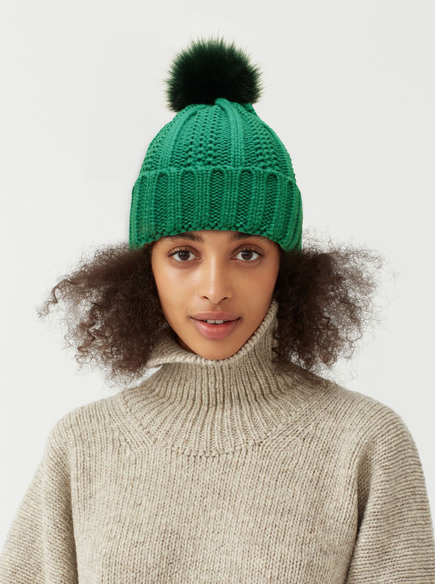 Warm Knitted Beanie Hat with Pom Pom
