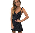 Polka dot strappy dress designed for summer days