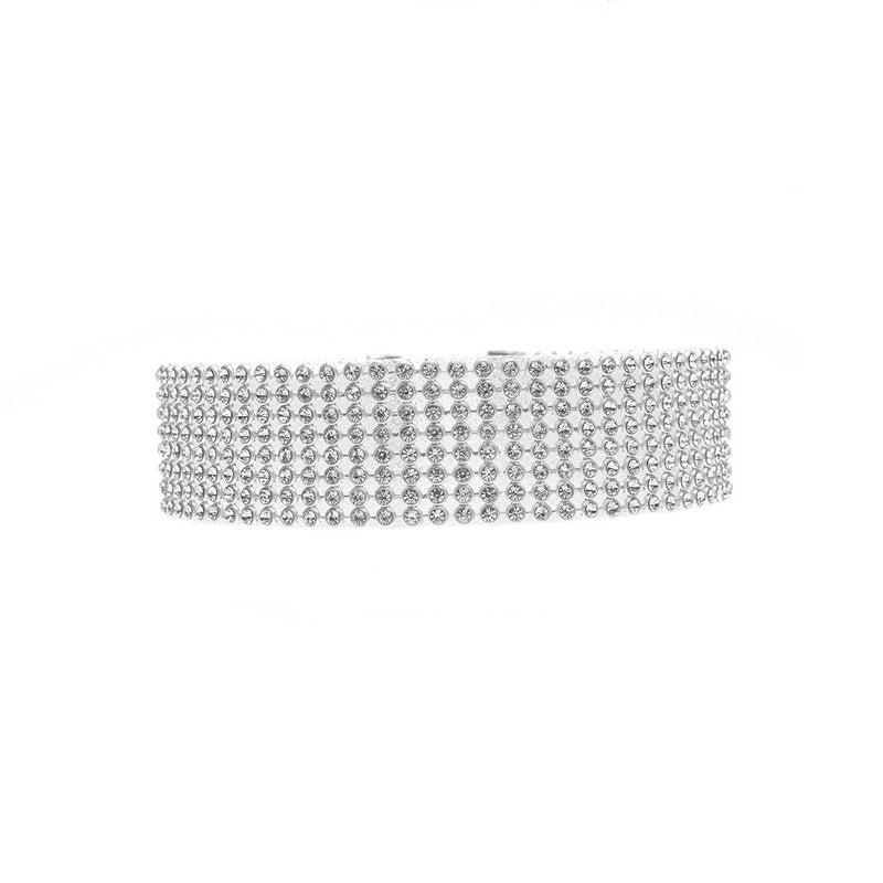 Full crystal rhinestone choker necklace