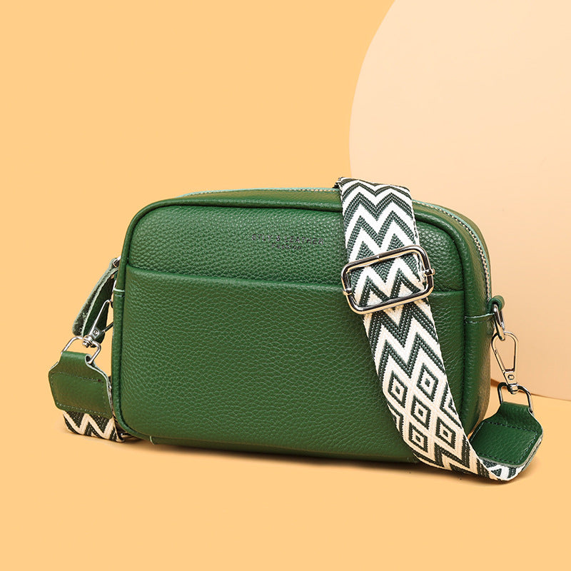 Fashion shoulder crossbody bag with rhombus embroidery