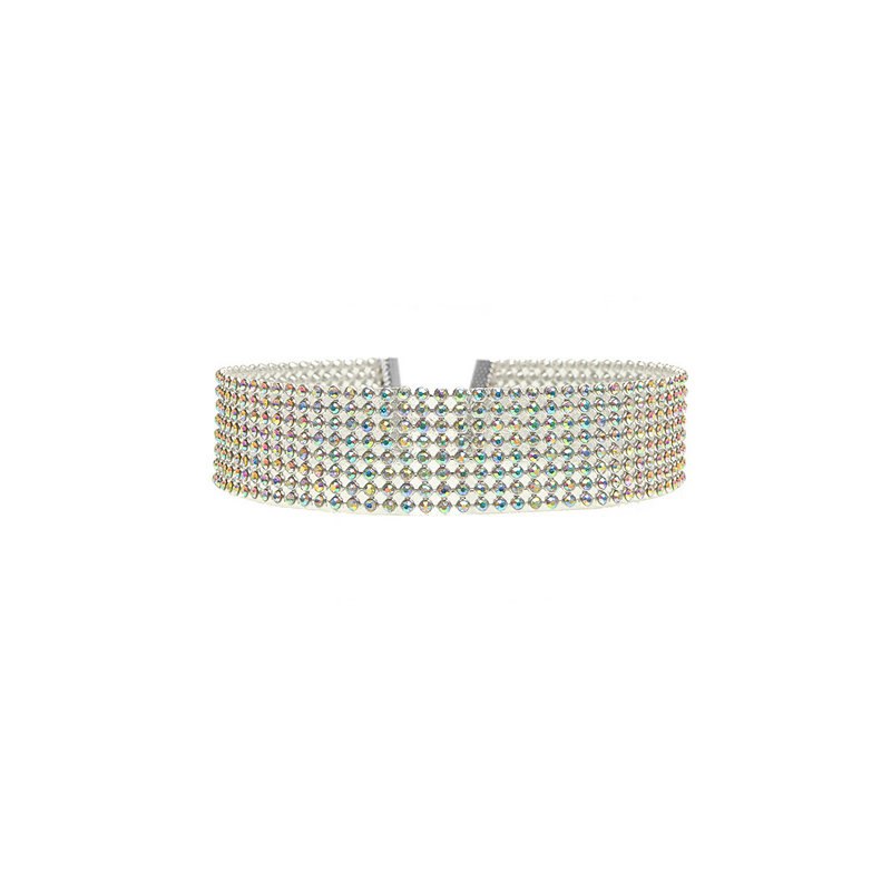 Full crystal rhinestone choker necklace
