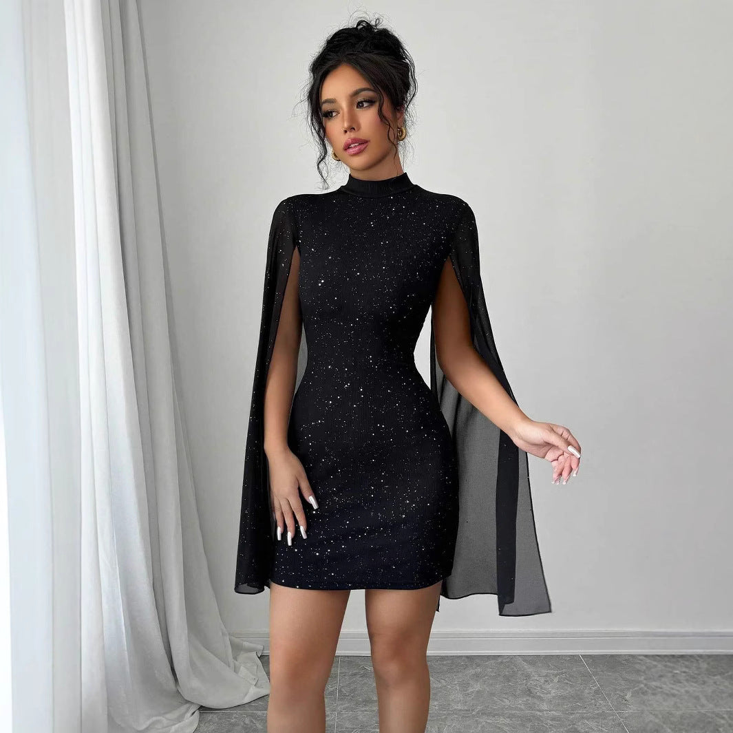 Elegant Women’s Evening Dress with Pearl Detail