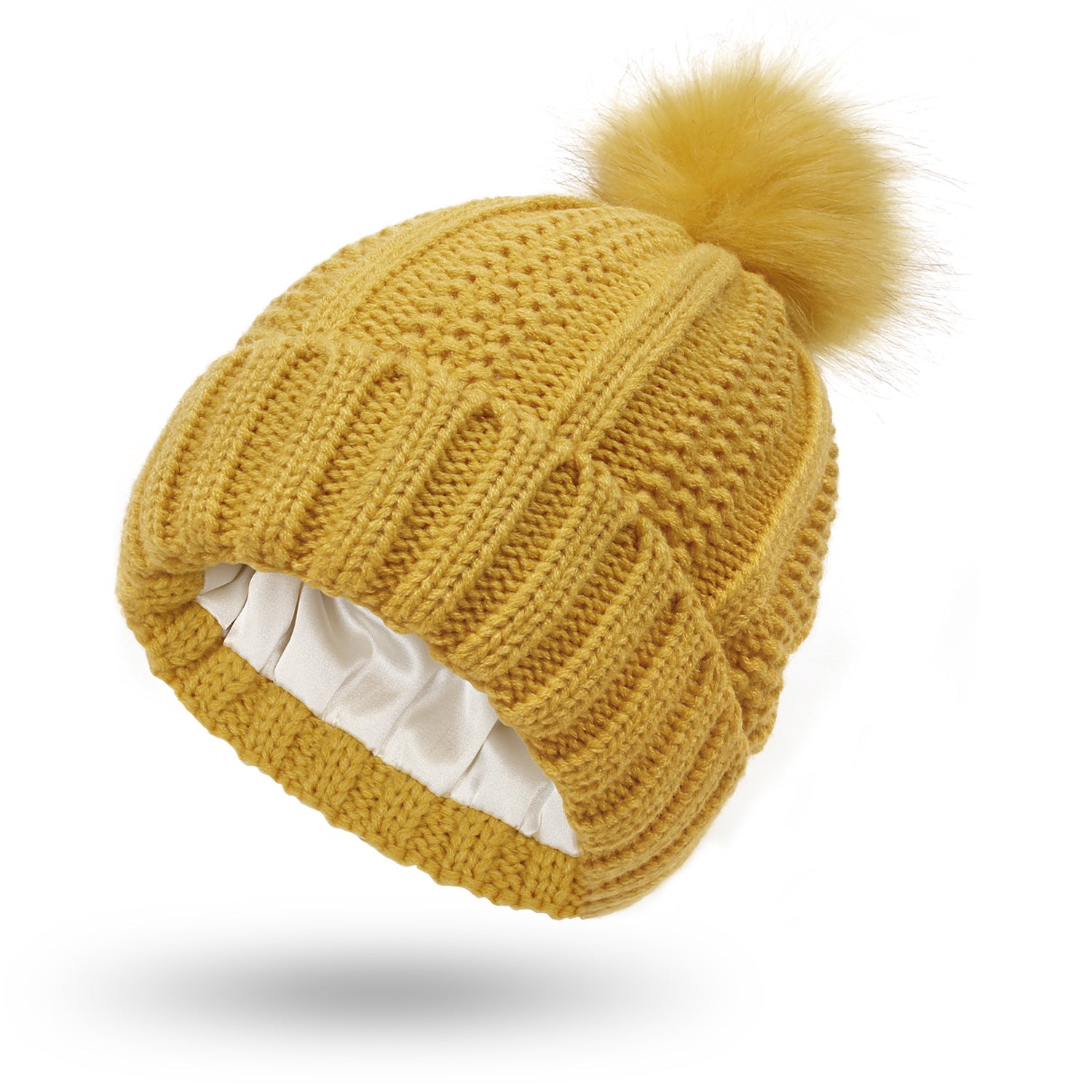 Warm Knitted Beanie Hat with Pom Pom