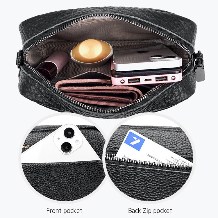 Fashion shoulder crossbody bag with rhombus embroidery